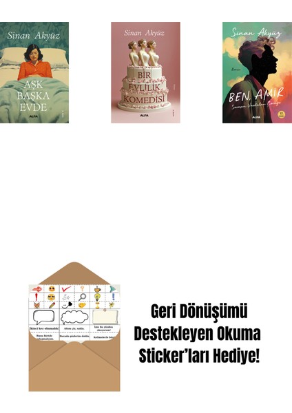 Sinan Akyüz 3 Kitap Set + Okuma Sticker'ları