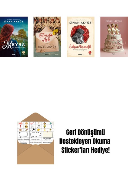 Sinan Akyüz 4 Kitap Set + Okuma Sticker'ları
