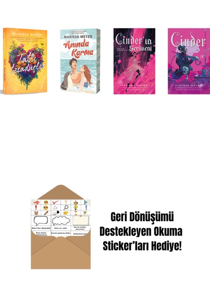 Marissa Meyer 4 Kitap Set + Okuma Sticker'ları