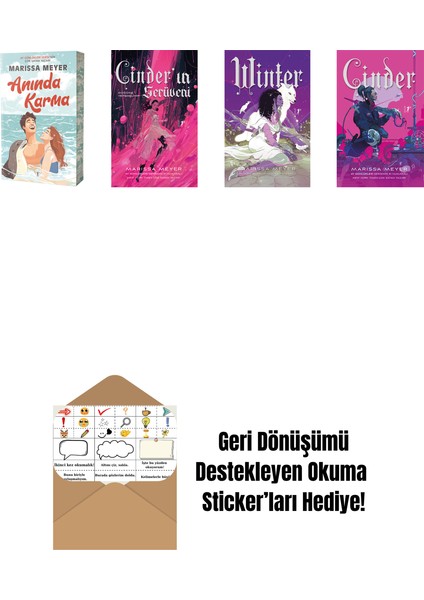 Marissa Meyer 4 Kitap Set + Okuma Sticker'ları