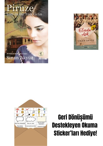 Piruze - Şam'da Bir Türk Gelin + Elveda Aşk + Okuma Sticker'ları