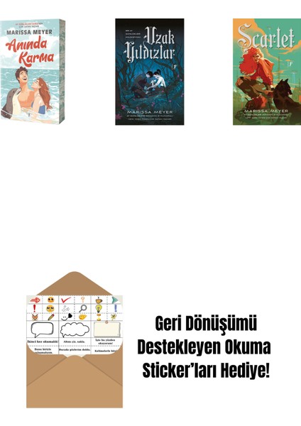 Marissa Meyer 3 Kitap Set + Okuma Sticker'ları