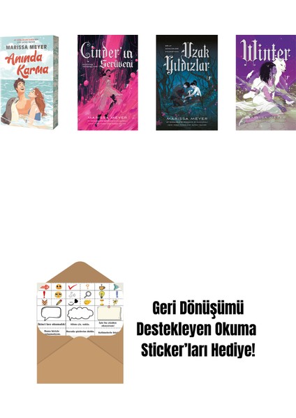 Marissa Meyer 4 Kitap Set + Okuma Sticker'ları