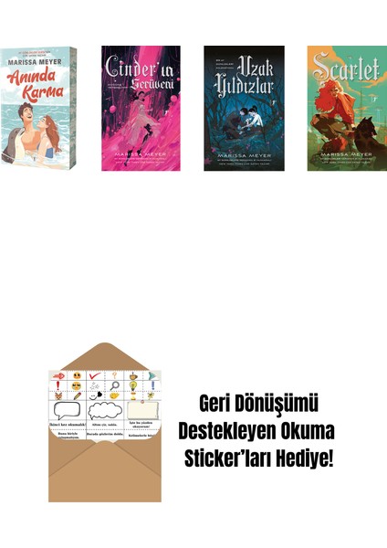 Marissa Meyer 4 Kitap Set + Okuma Sticker'ları