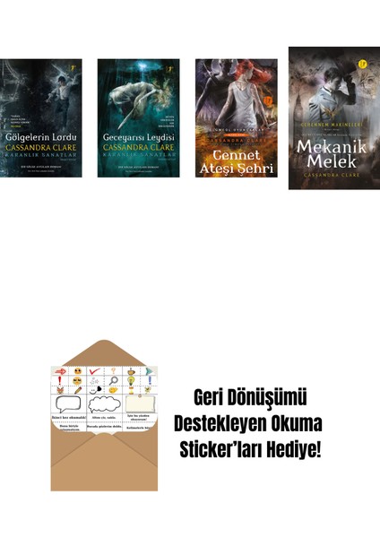 Cassandra Clare 4 Kitap Set + Okuma Sticker'ları