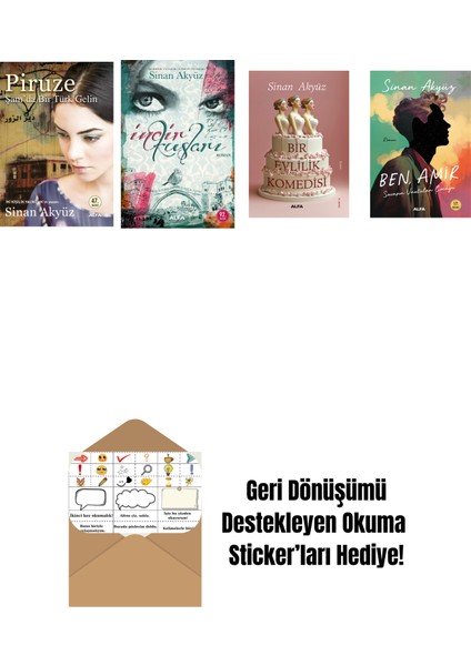 Sinan Akyüz 4 Kitap Set + Okuma Sticker'ları