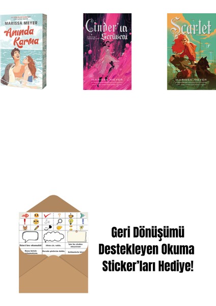 Marissa Meyer 3 Kitap Set + Okuma Sticker'ları