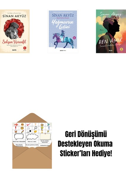 Sinan Akyüz 3 Kitap Set + Okuma Sticker'ları
