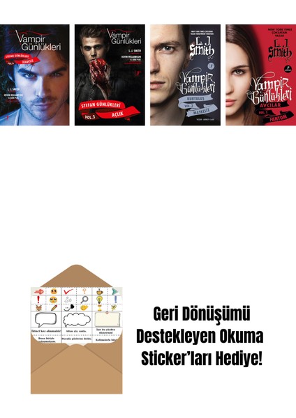 L. J. Smith 4 Kitap Set + Okuma Sticker'ları
