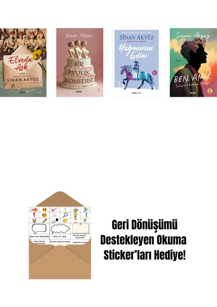Sinan Akyüz 4 Kitap Set + Okuma Sticker'ları