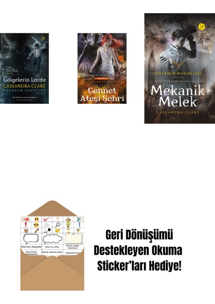 Cassandra Clare 3 Kitap Set + Okuma Sticker'ları