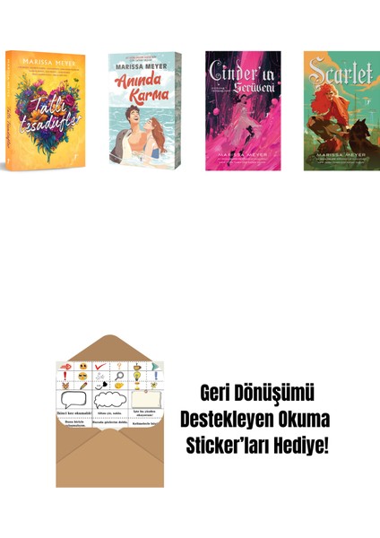 Marissa Meyer 4 Kitap Set + Okuma Sticker'ları