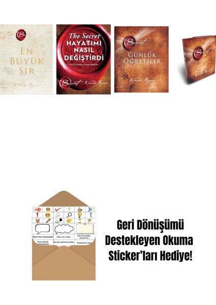 Rhonda Byrne 4 Kitap Set + Okuma Sticker'ları
