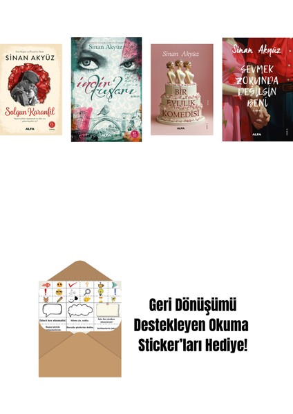 Sinan Akyüz 4 Kitap Set + Okuma Sticker'ları