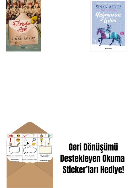 Elveda Aşk + Yağmurun Gelini + Okuma Sticker'ları