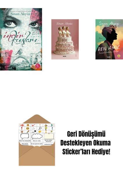 Sinan Akyüz 3 Kitap Set + Okuma Sticker'ları