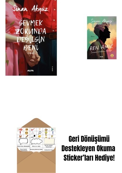 Sevmek Zorunda Değilsin Beni + Ben Amir + Okuma Sticker'ları
