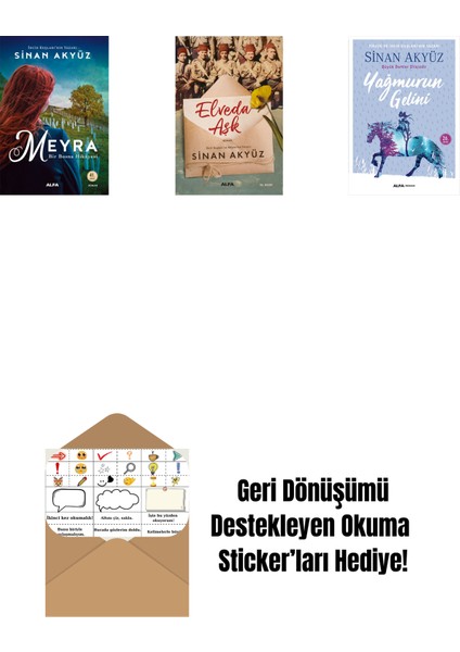 Sinan Akyüz 3 Kitap Set + Okuma Sticker'ları