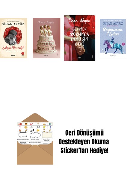Sinan Akyüz 4 Kitap Set + Okuma Sticker'ları