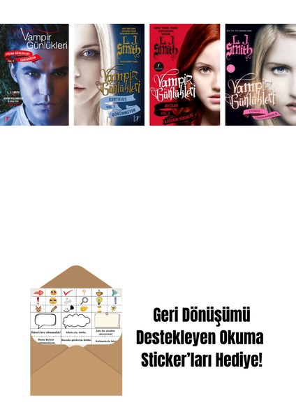 L. J. Smith 4 Kitap Set + Okuma Sticker'ları
