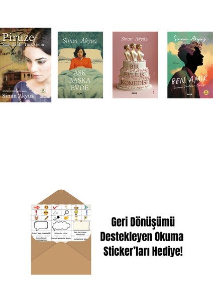 Sinan Akyüz 4 Kitap Set + Okuma Sticker'ları
