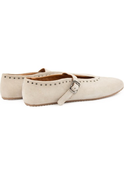 Hakiki Süet Kadın Bantlı Babet 700951