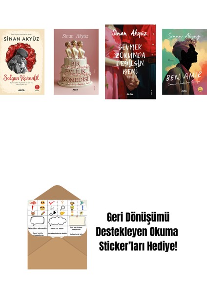 Sinan Akyüz 4 Kitap Set + Okuma Sticker'ları