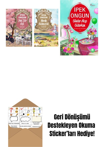 Ipek Ongun 3 Kitap Set + Okuma Sticker'ları