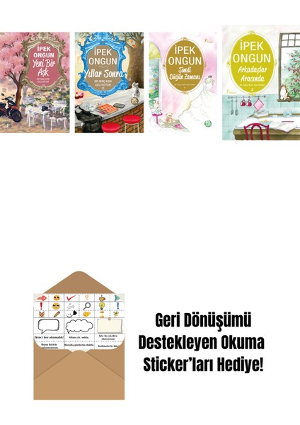 Ipek Ongun 4 Kitap Set + Okuma Sticker'ları