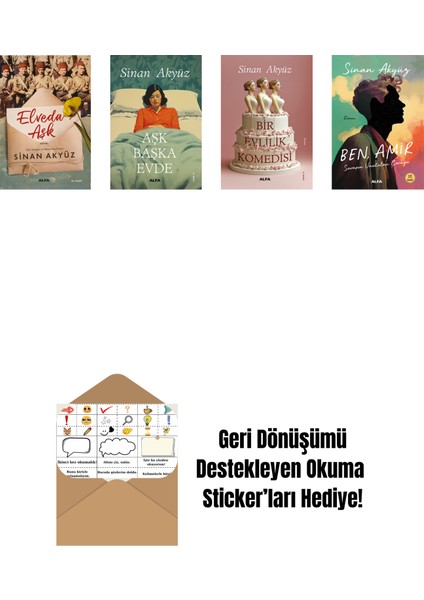 Sinan Akyüz 4 Kitap Set + Okuma Sticker'ları
