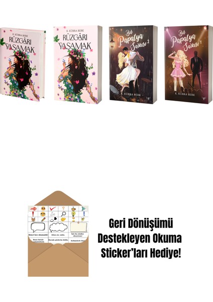 K. Kübra Berk 4 Kitap Set + Okuma Sticker'ları