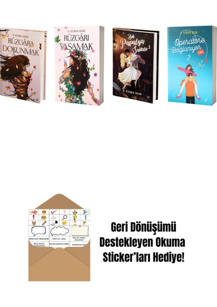 K. Kübra Berk 4 Kitap Set + Okuma Sticker'ları