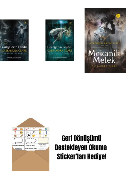 Cassandra Clare 3 Kitap Set + Okuma Sticker'ları
