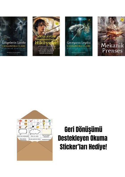 Cassandra Clare 4 Kitap Set + Okuma Sticker'ları
