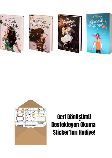 K. Kübra Berk 4 Kitap Set + Okuma Sticker'ları