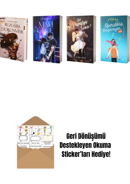 K. Kübra Berk 4 Kitap Set + Okuma Sticker'ları