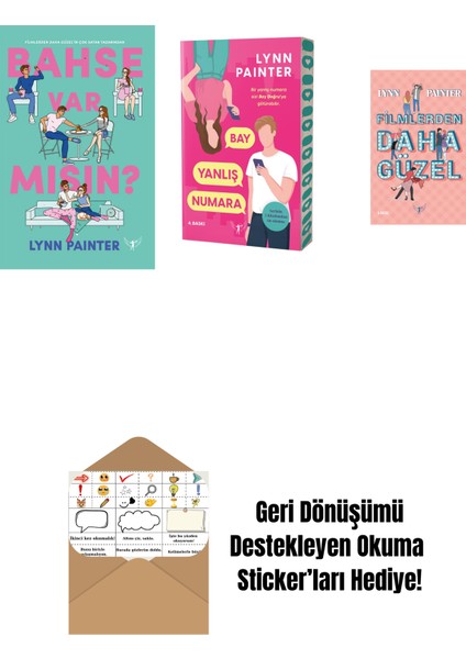 Lynn Painter 3 Kitap Set + Okuma Sticker'ları