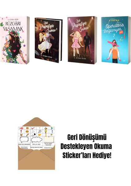 K. Kübra Berk 4 Kitap Set + Okuma Sticker'ları