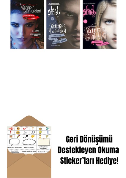 L. J. Smith 3 Kitap Set + Okuma Sticker'ları