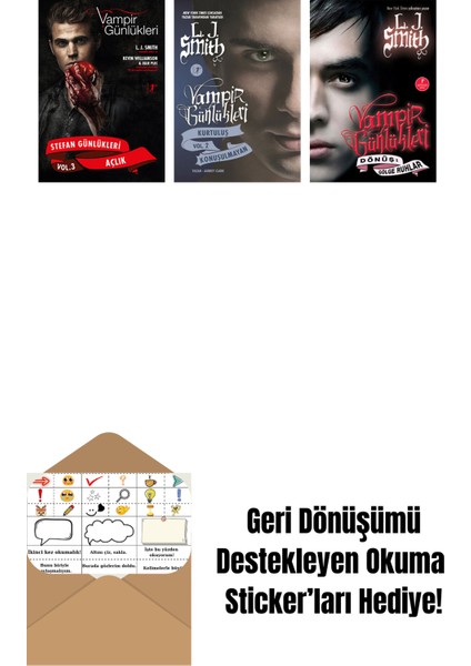 L. J. Smith 3 Kitap Set + Okuma Sticker'ları