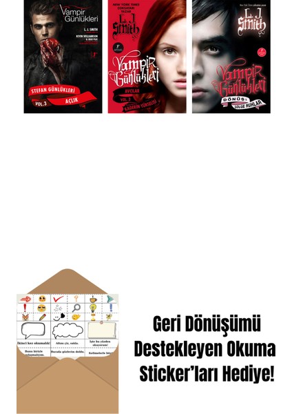 L. J. Smith 3 Kitap Set + Okuma Sticker'ları