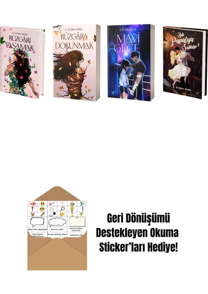 K. Kübra Berk 4 Kitap Set + Okuma Sticker'ları
