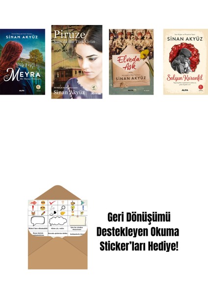 Sinan Akyüz 4 Kitap Set + Okuma Sticker'ları