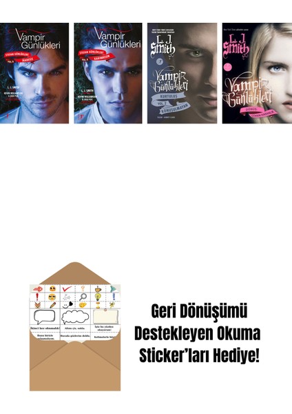 L. J. Smith 4 Kitap Set + Okuma Sticker'ları