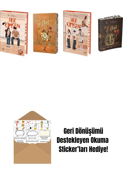 R. Ideli 4 Kitap Set + Okuma Sticker'ları
