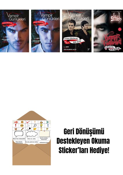 L. J. Smith 4 Kitap Set + Okuma Sticker'ları