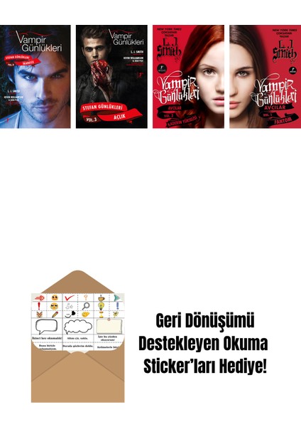 L. J. Smith 4 Kitap Set + Okuma Sticker'ları