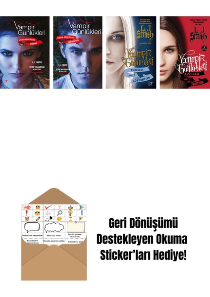 L. J. Smith 4 Kitap Set + Okuma Sticker'ları