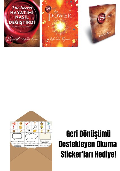 Rhonda Byrne 3 Kitap Set + Okuma Sticker'ları