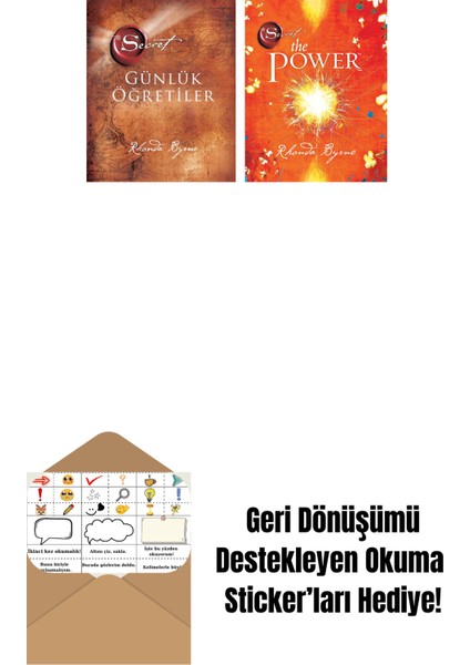The Secret - Günlük Öğretiler (Ciltli) + The Power (Ciltli) + Okuma Sticker'ları